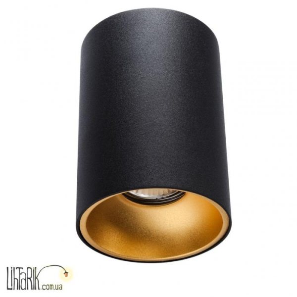 Auhilon Светильник припотолочный NERO czarny/zoty 1L (C1255-1L BL/G)