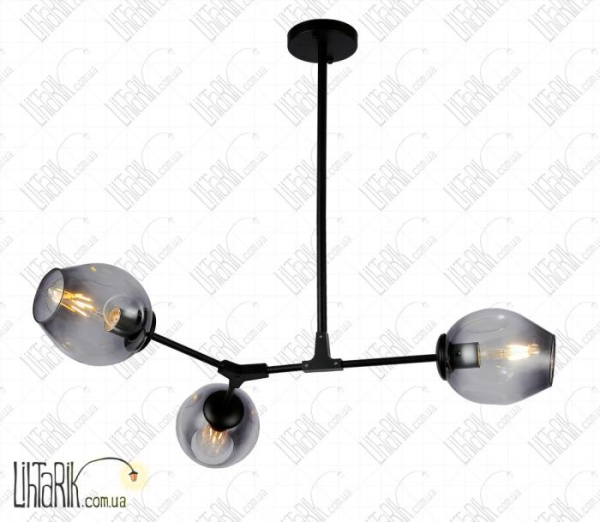 Levistella потолочная подвесная люстра 752L7731-3 BK BK (752L7731-3 BK+BK)