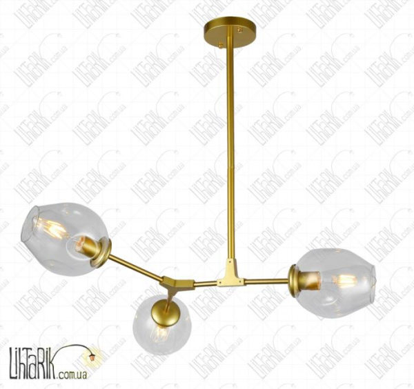 Levistella потолочная подвесная люстра 752L7731-3 GD CL (752L7731-3 GD+CL)