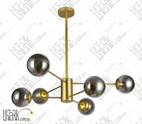Levistella потолочная люстра 7526033-6 GD BK (7526033-6 GD+BK)