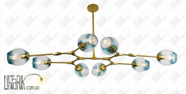 Levistella потолочная подвесная люстра 752L7731-8 GD BL (752L7731-8 GD+BL)