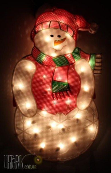 Светодиодное панно "Снеговик" (20862)