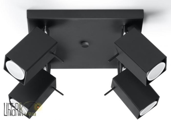 SOLLUX LIGHTING Светильник припотолочный MERIDA 4 Czarny SL.0102
