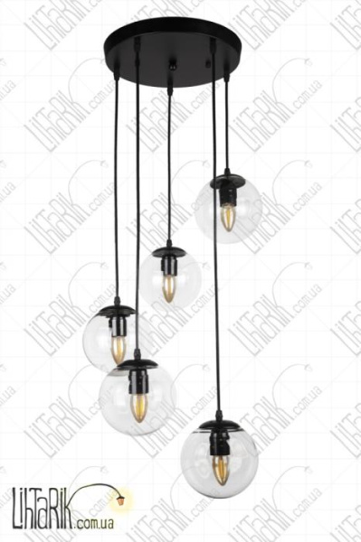 Levistella подвесной светильник 756PR150F-5 BK CL (300) (756PR150F-5 BK+CL (300))