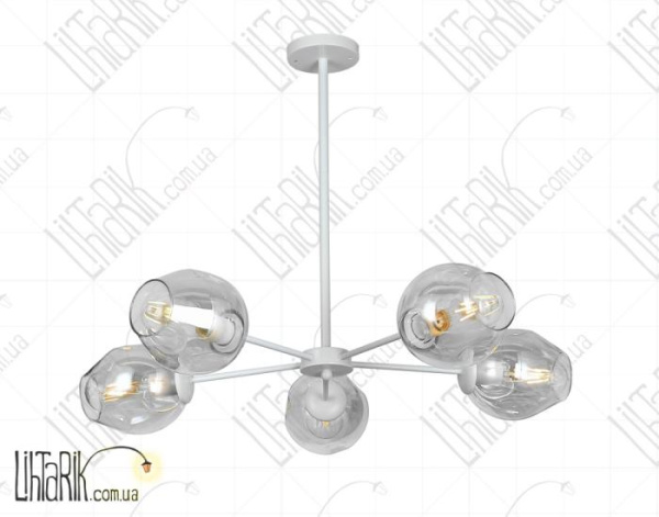 Levistella потолочна люстра 7526039-5 WH CL (7526039-5 WH+CL)