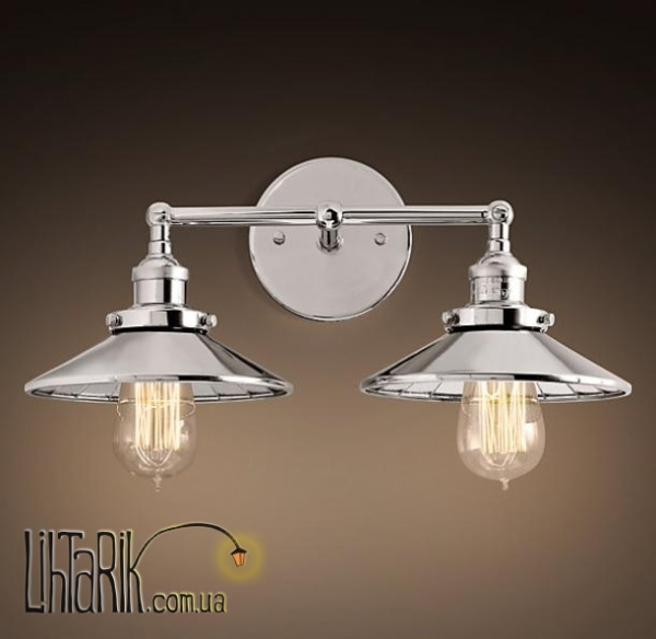 Светильник настенный Carlo De Santi Лофт хром на 2 лампы 504005930