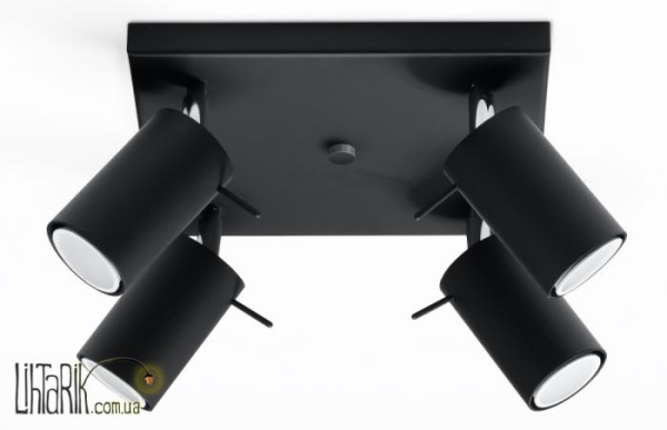 SOLLUX LIGHTING Светильник припотолочный RING 4 Czarny SL.0094