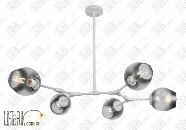 Levistella потолочная подвесная люстра 752L7731-5 WH BK (752L7731-5 WH+BK)