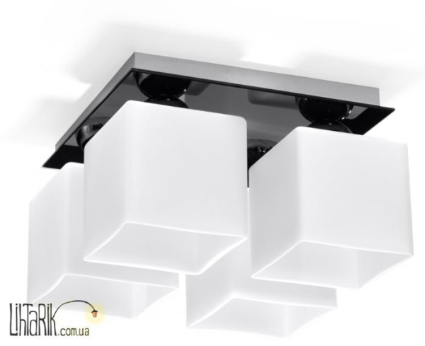 SOLLUX LIGHTING Светильник припотолочный PIAZZA 4 Czarny SL.0224