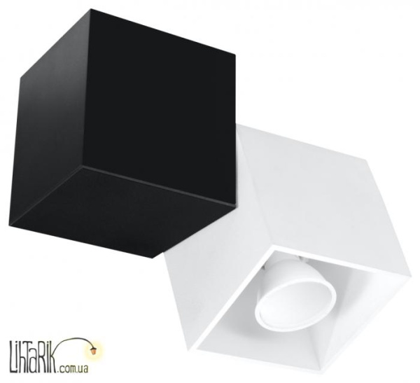 SOLLUX LIGHTING Светильник припотолочный OPTIK BIANCO 2 Czarny/Biay SL.0475