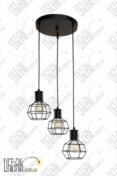 Подвес-лофт 756PR1618F-3 BK (300)