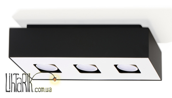 SOLLUX LIGHTING Светильник припотолочный MONO 3 Czarny SL.0072