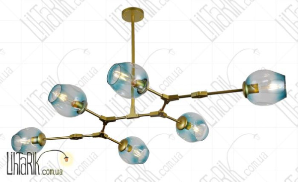 Levistella потолочна люстра 752L7731-6 GD BL (752L7731-6 GD+BL)