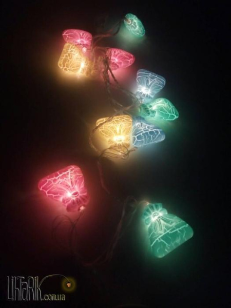 Новогодняя гирлянда "Мешочки" (прозр)/25см*1.5м (20873)